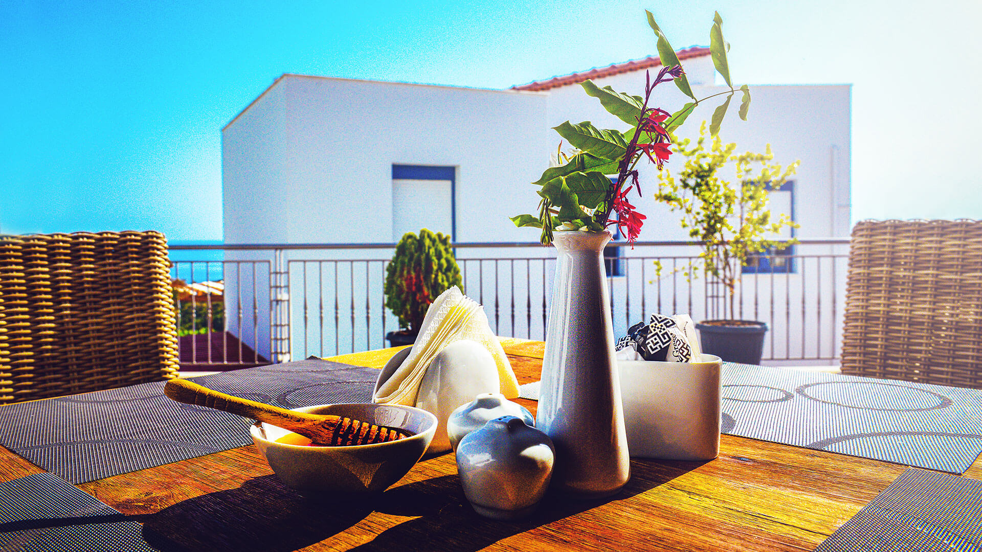 Services aries villas breakfast area2